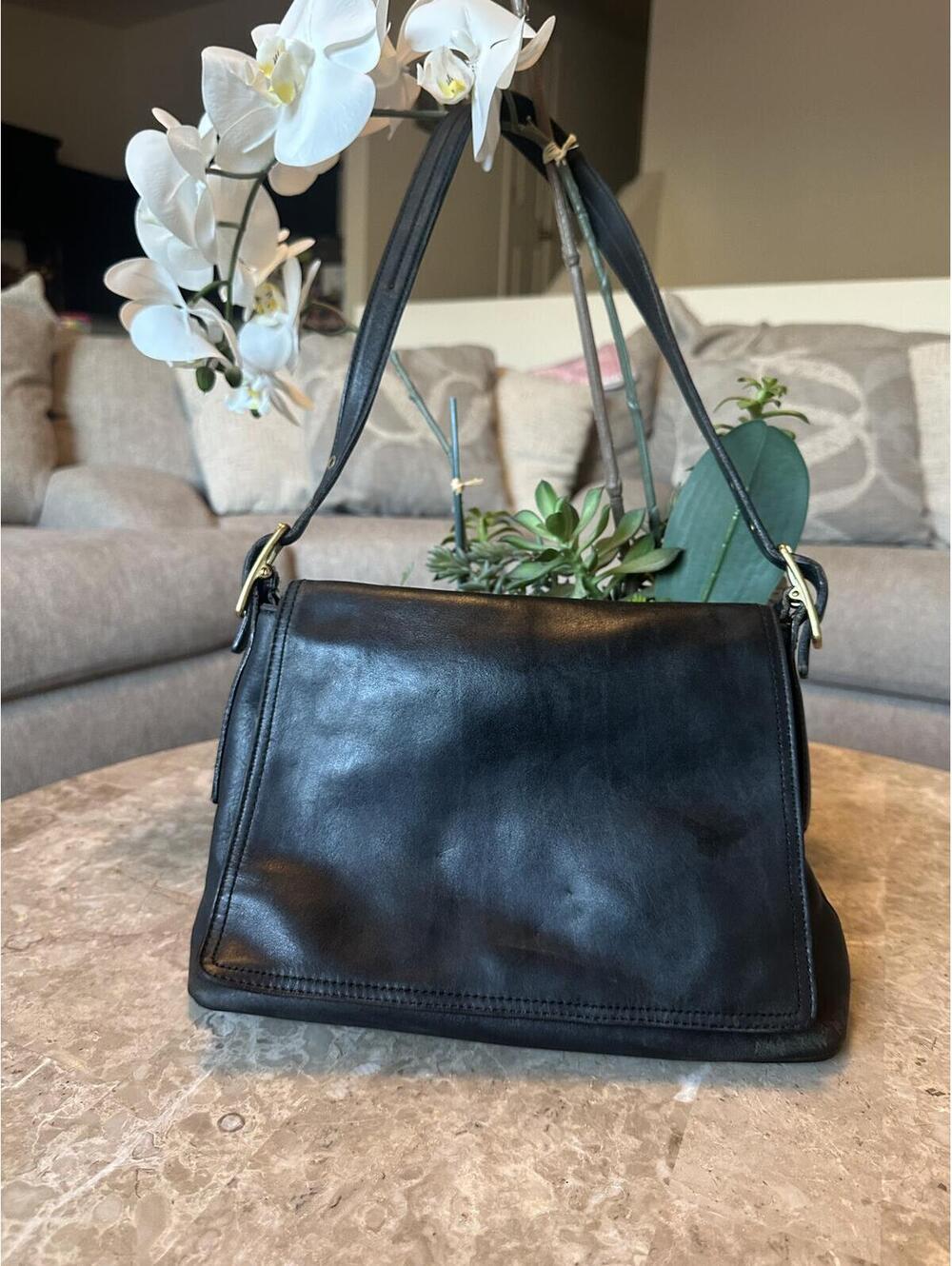 Vintage Coach Legacy Flap Shoulder Bag (Style No. 9828).